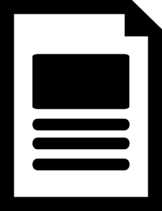 Document Interface Symbol With An Image And Text Lines Laser Cut Svg File, Free Vectors File
